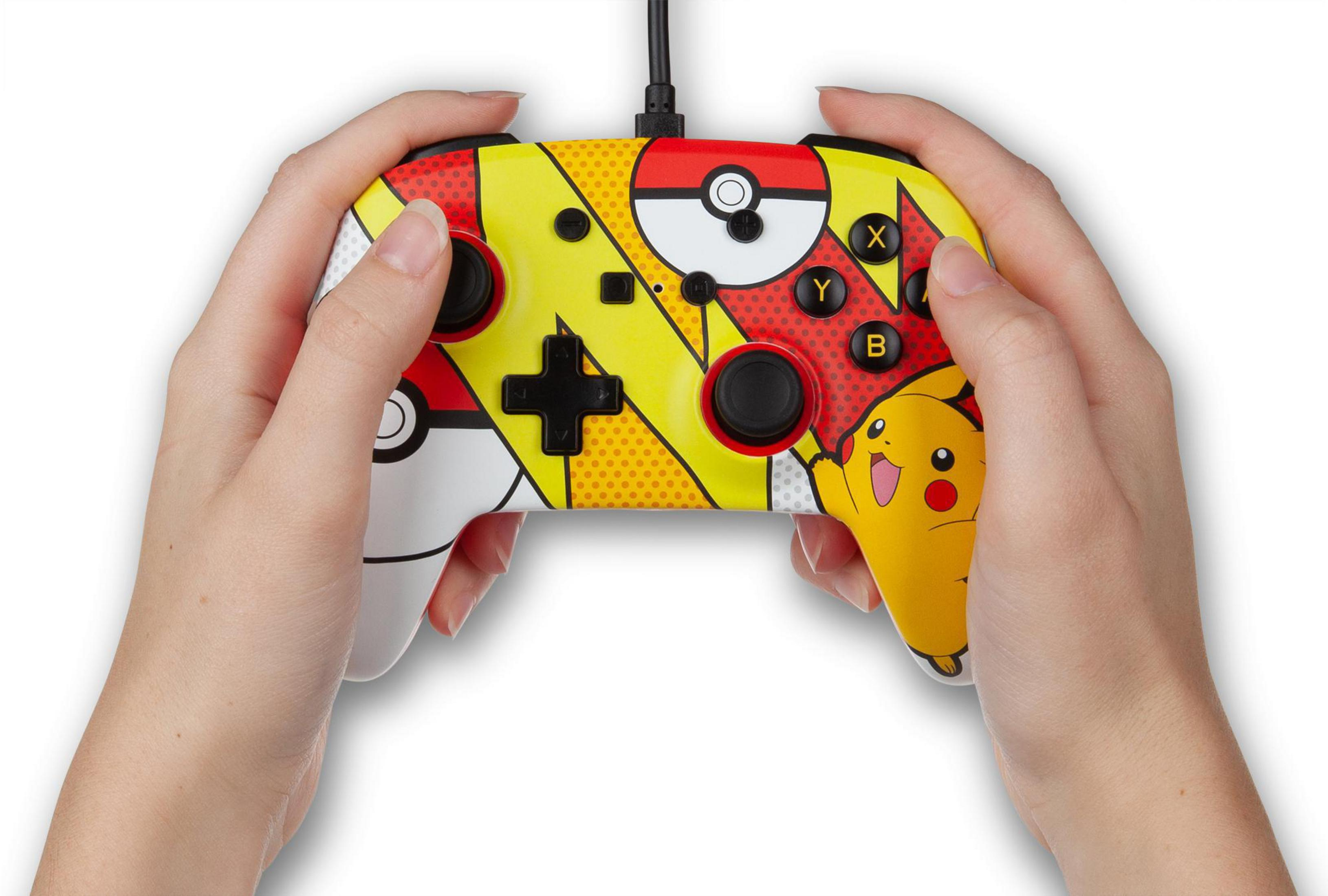 PIKACHU A CONTROLLER POPART Controller PA1518905-01 NSW Rot/Gelb WIRED POWER