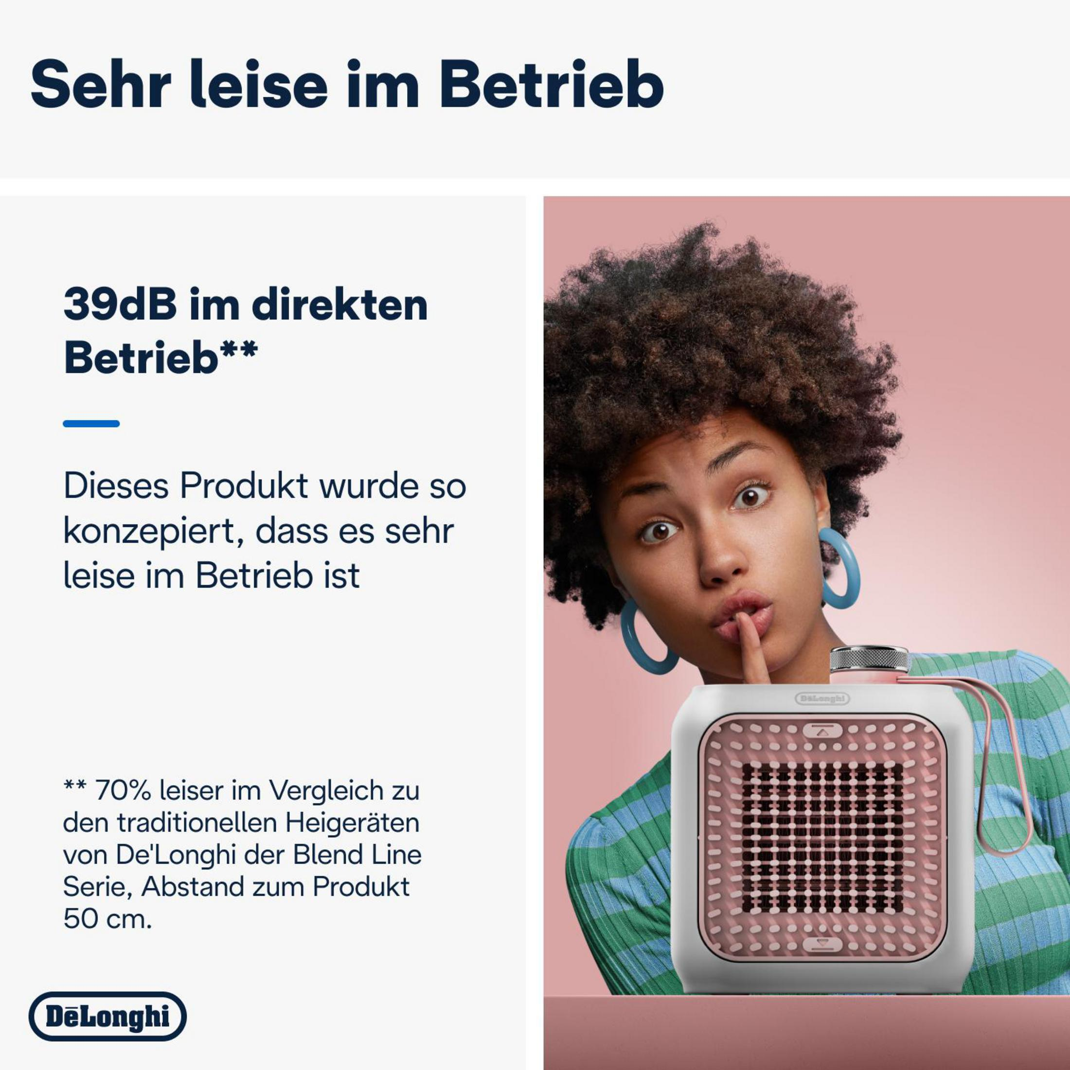 DELONGHI HFX 10 B PINK Raumgröße: m²) 03.PK Heizlüfter CAPSULE 10 HEATER Watt, (360