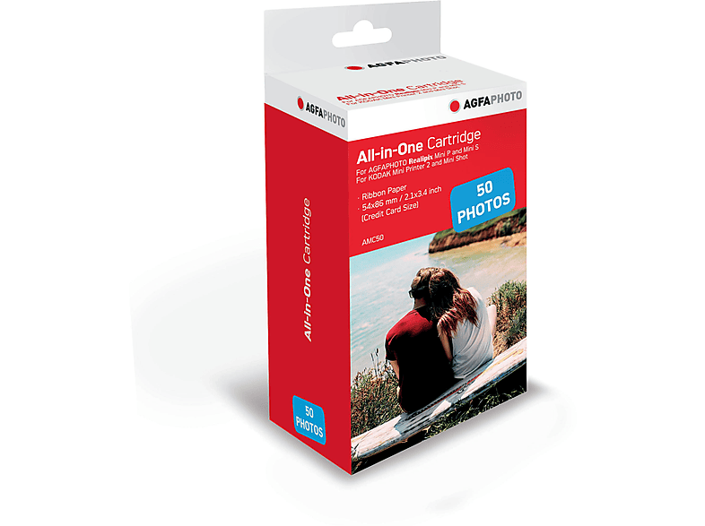 3 SHEETS 2 AGFA 76 Fotopapier mm AMC50 A8 AGFAPHOTO Fotopapier 50 50 x CARTRIDGE FOR MINI