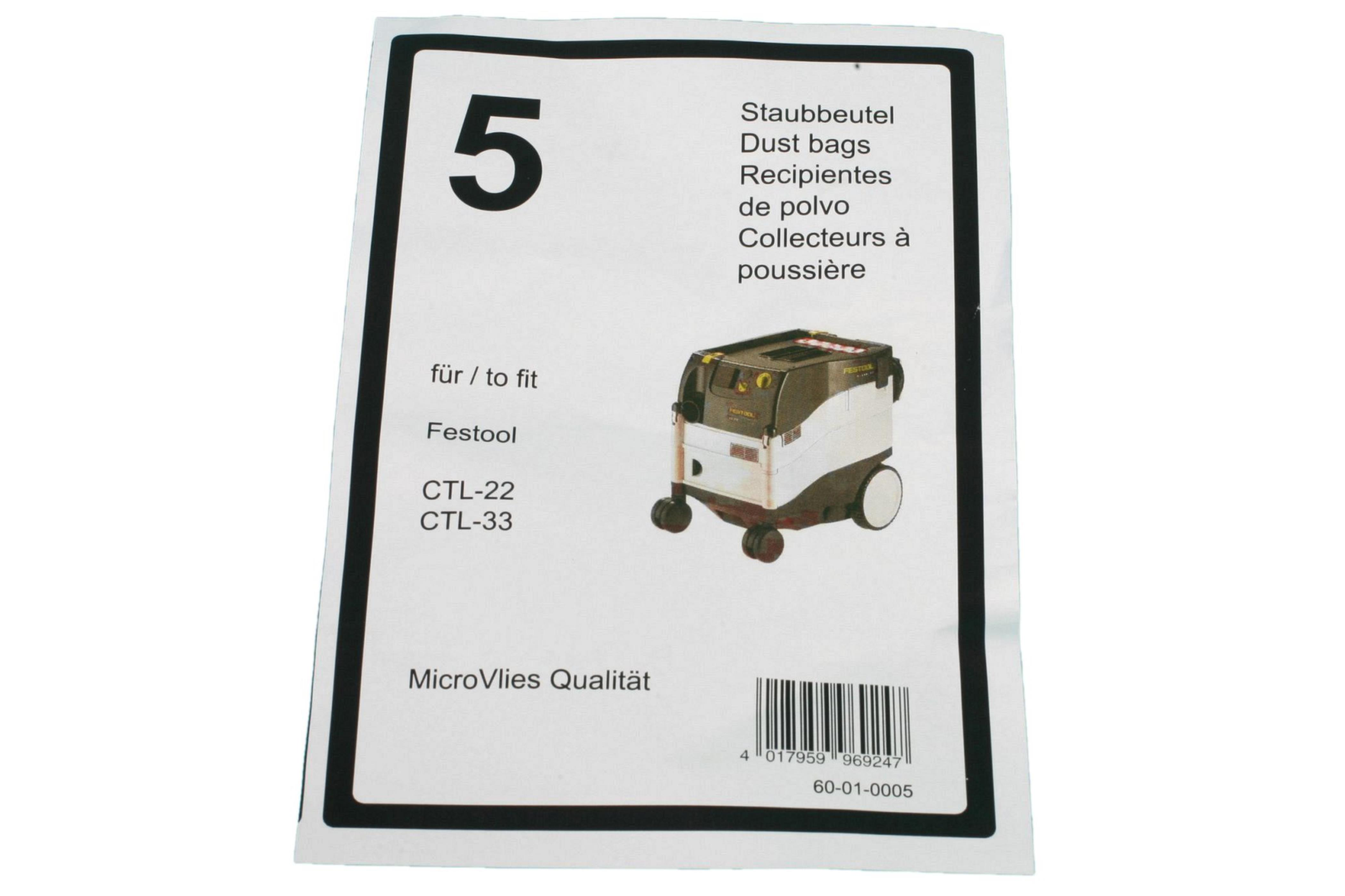 Vhbw 30x Sacs Compatible Avec Festo / Festool CT 22, CT 22 E, CTL 22 Ctl 33 Ctl 33 Le Sg Aspirateur Microfibres Non Tisses Blanc 33904860 - Foto 7