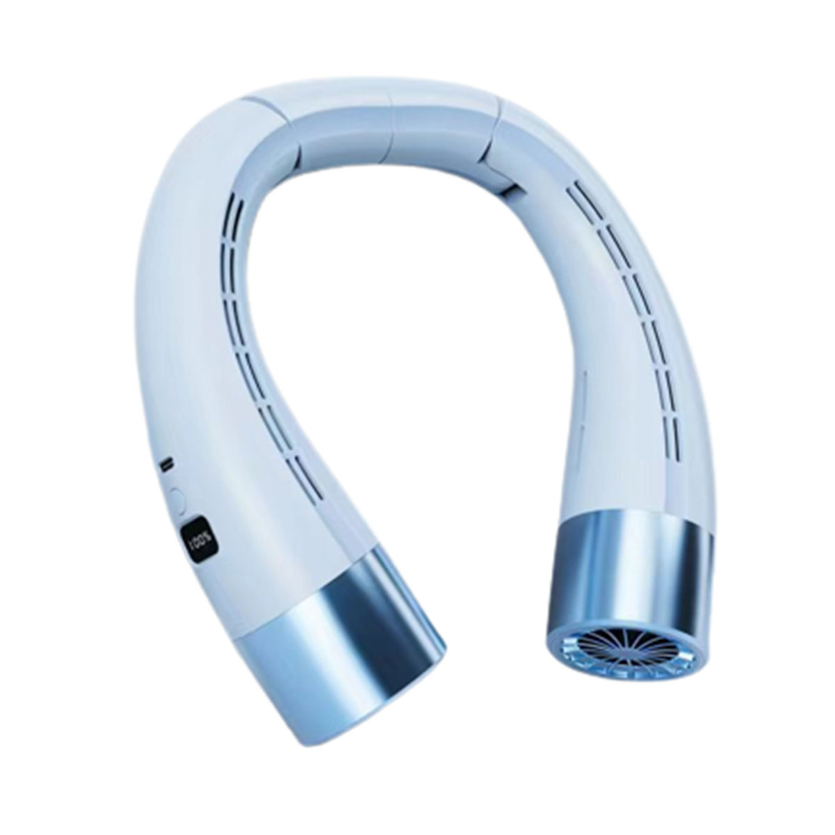 SYNTEK Fan weiß USB faltbare hängende Blatt Nacken Fan tragbare Hals Ventilator stille Weiß