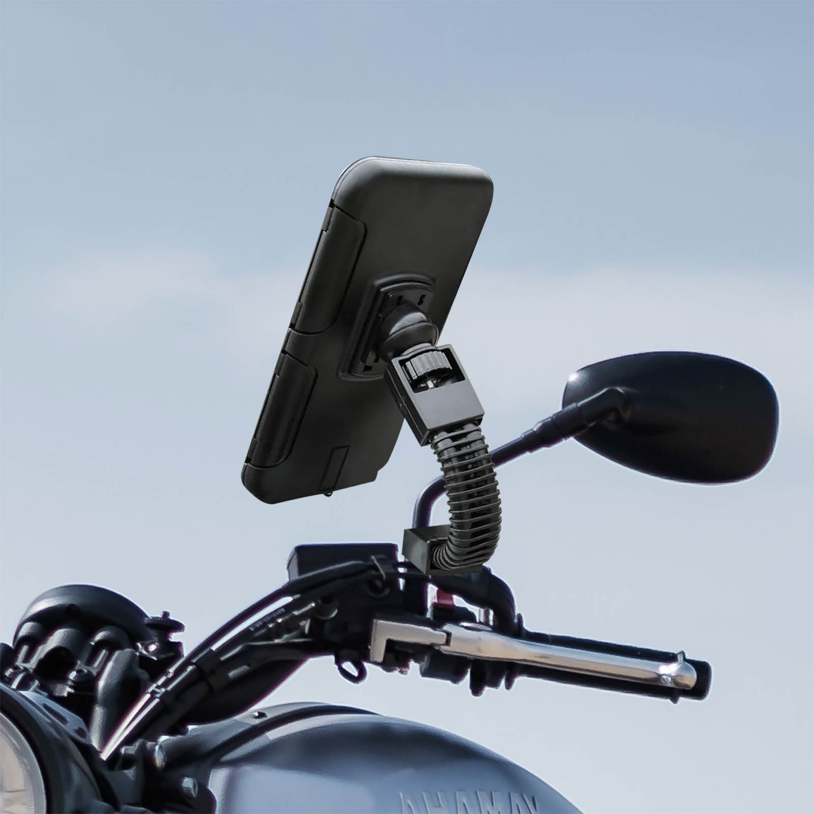 Spiegelhalterung Schwarz Motorrad- AVIZAR / Fahrradhalterungen,
