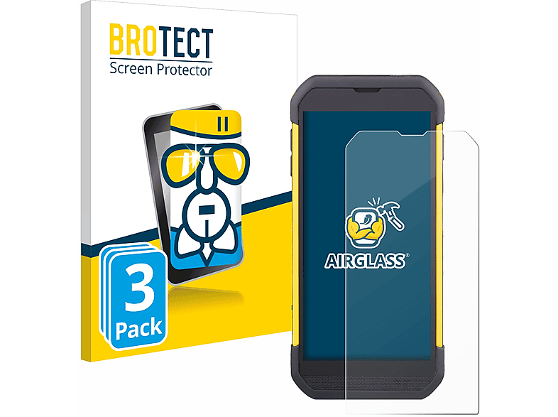 BROTECT 3x Airglass Cipherlab klare Schutzfolie(für RS35)