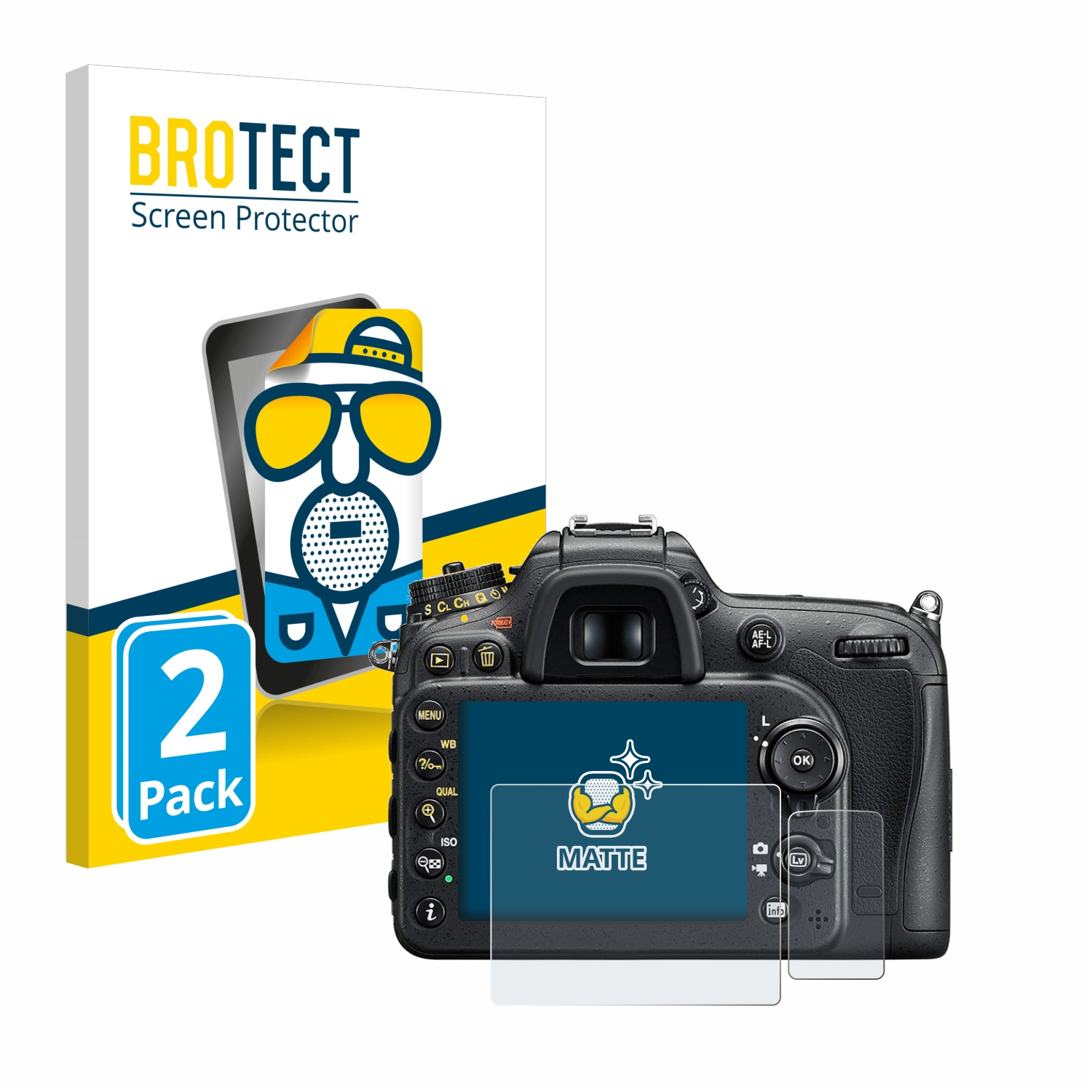 BROTECT 2x matte Nikon Schutzfolie(für D7200)