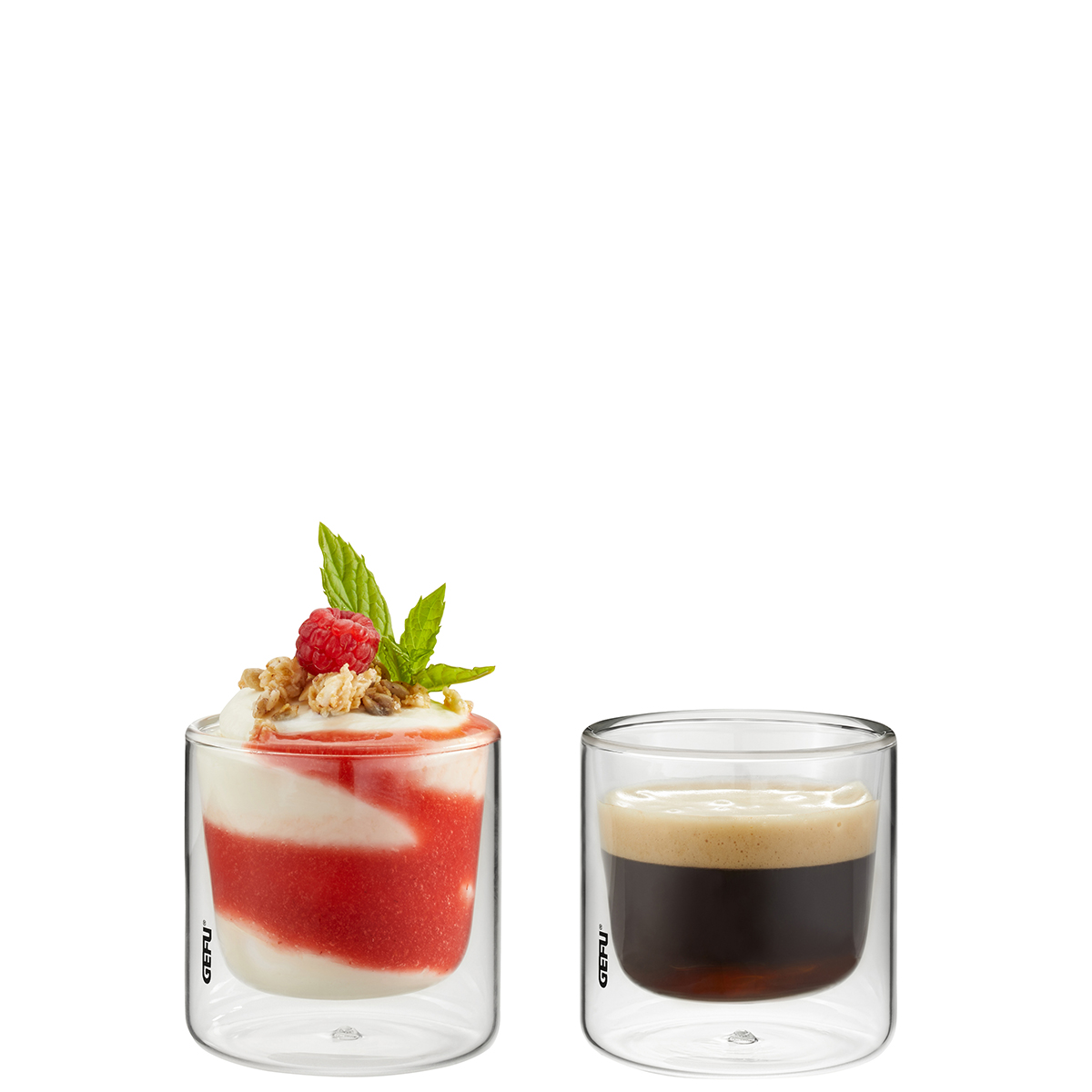 doppelwandig Mini Kaffee GEFU Cocktail MIRA Thermo 2er Set Espresso Thermogefäß Thermoglas