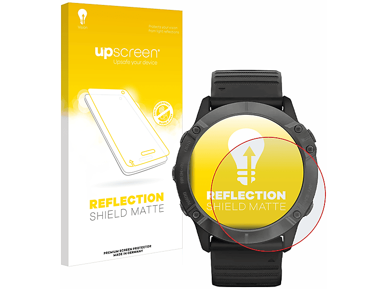 UPSCREEN entspiegelt matte Schutzfolie(für Solar) Fenix Garmin Pro 6X