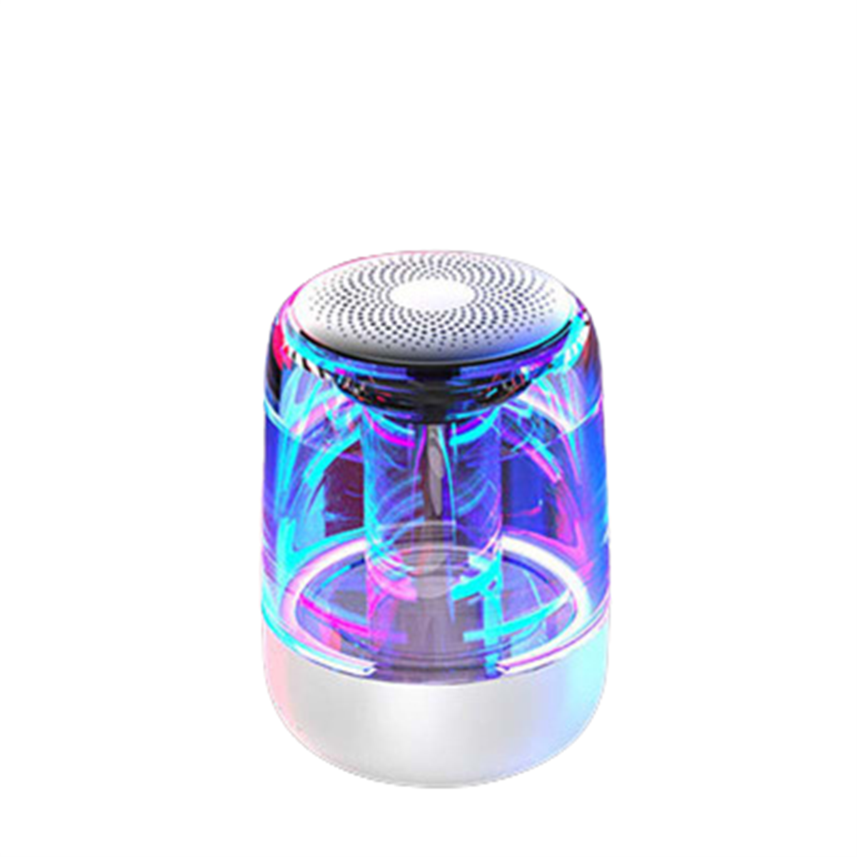 ENBAOXIN Bluetooth-Lautsprecher, tragbares Auto-Umgebungslicht mit Bluetooth-Lautsprecher, sieben Weiß Farben
