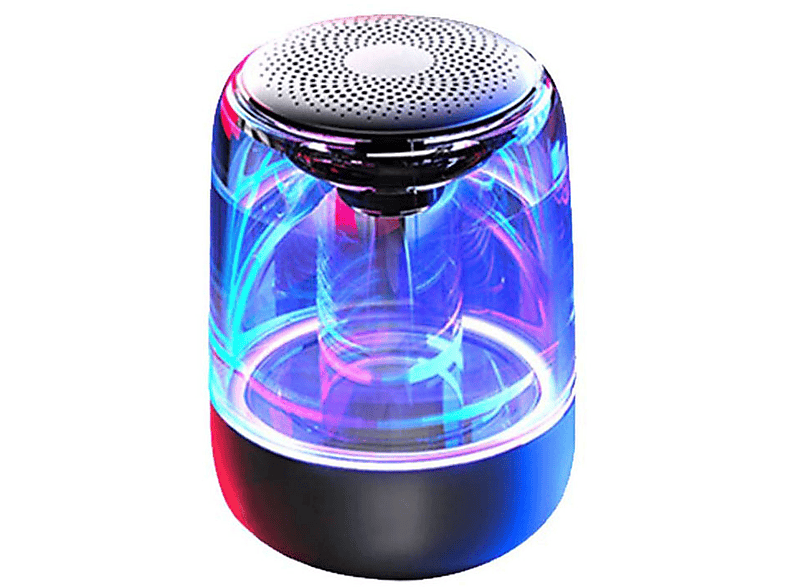 SYNTEK Bluetooth-Lautsprecher, tragbares Auto-Umgebungslicht mit sieben Farben Bluetooth-Lautsprecher, Schwarz