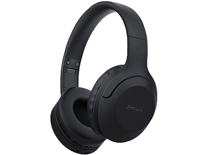 SYNTEK Headset Kopfbügel Wireless Bluetooth Over-ear Folding Plug-in, Bluetooth-Kopfhörer Schwarz Headset Bass Heavy Bluetooth Schwarz