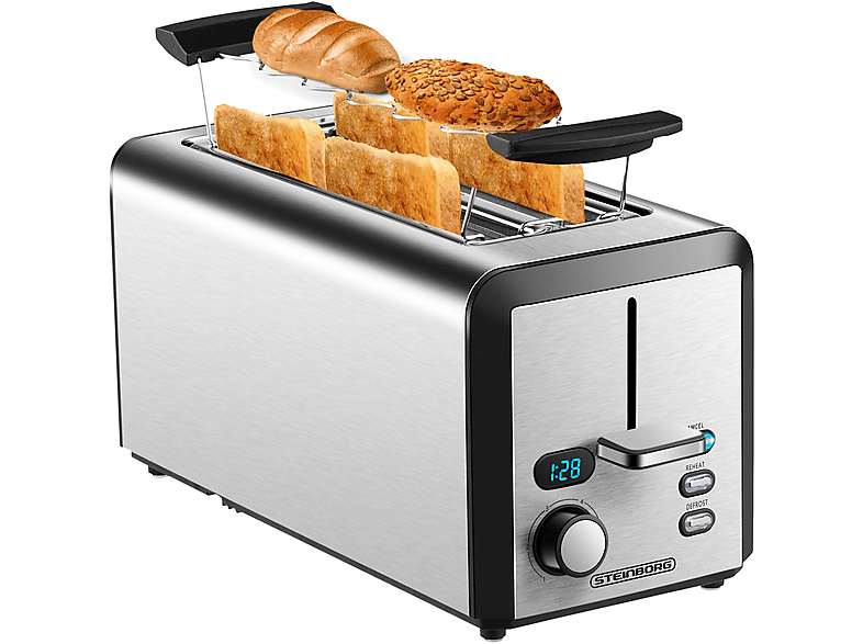 STEINBORG SB-2211 Langschlitztoaster Edelstahl Schlitze: (1500 2) Watt