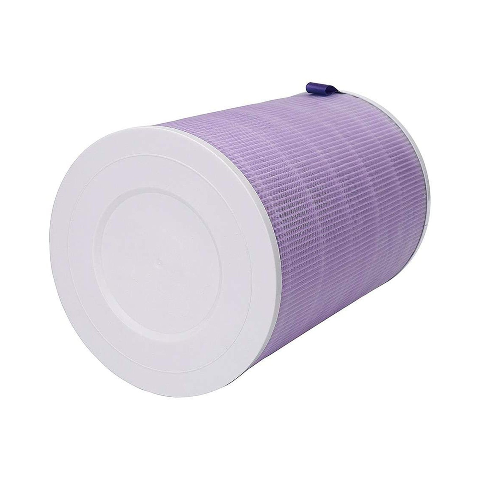 Cylindryczny fioletowo-biały filtr powietrza. Do oczyszczacza powietrza.