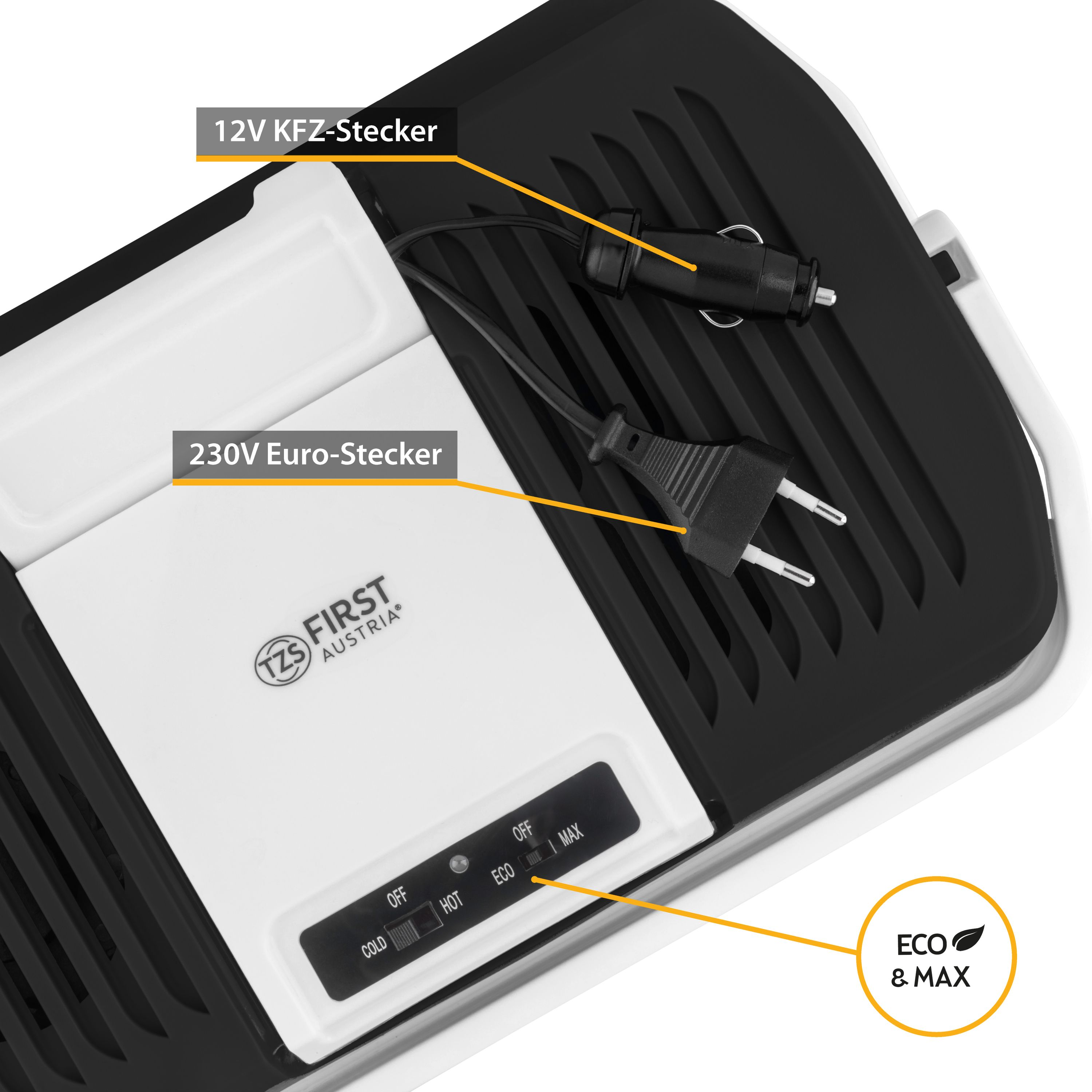 TZS FIRST AUSTRIA Schwarz) (24 FA-5170-4-BA Liter, Kühlbox