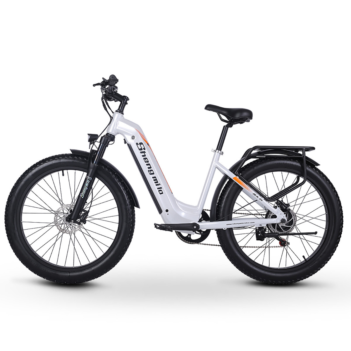 BAFANG 26 MX06 Motor, Citybike 48V SAMSUNG (Laufradgröße: Zoll, SHENGMILO 840Wh, 17.5Ah Weiss) batterie Unisex-Rad, 1000W