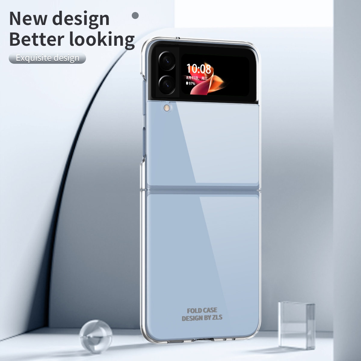 Backcover, Galaxy Hart Cover 5G, Transparent WIGENTO Z Samsung, Flip4 Design Hülle,