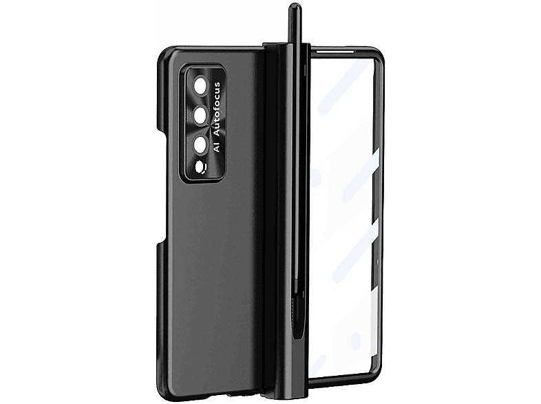 WIGENTO Magnetische Vollschutz Z Samsung, & 5G, Hülle Kunststoff Stift Galaxy Schwarz Full + Linsenschutz, Fold3 Cover