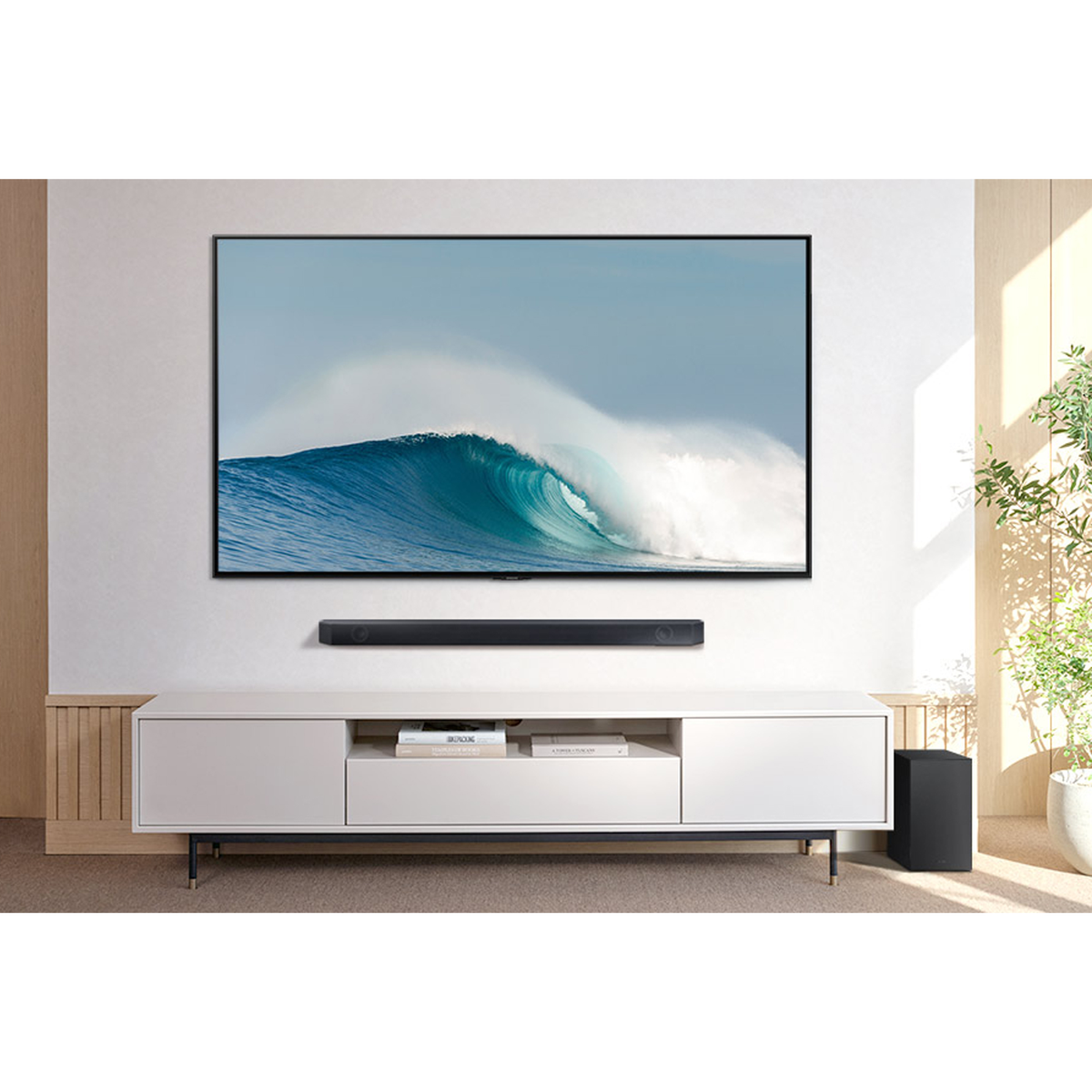 Barra de sonido - SAMSUNG HW-Q600C, Bluetooth, Subwoofer Inalámbrico, 34 W, Negro