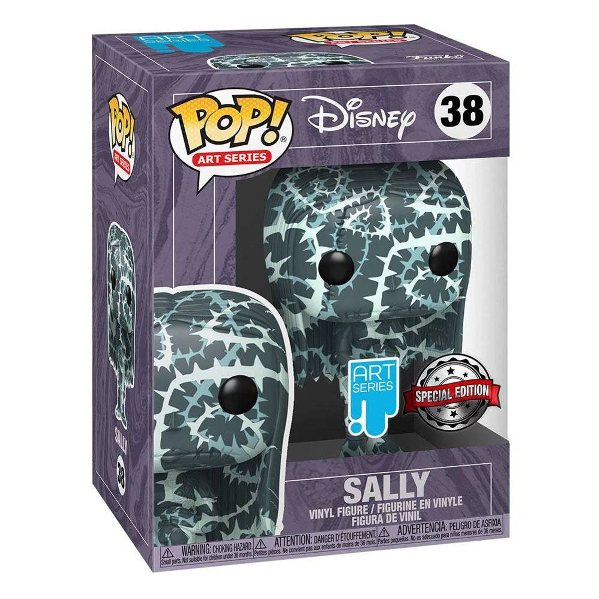 Boxed Sally Pop! Kunstfigur, grau und weiß gemustert, Sonderausgabe.