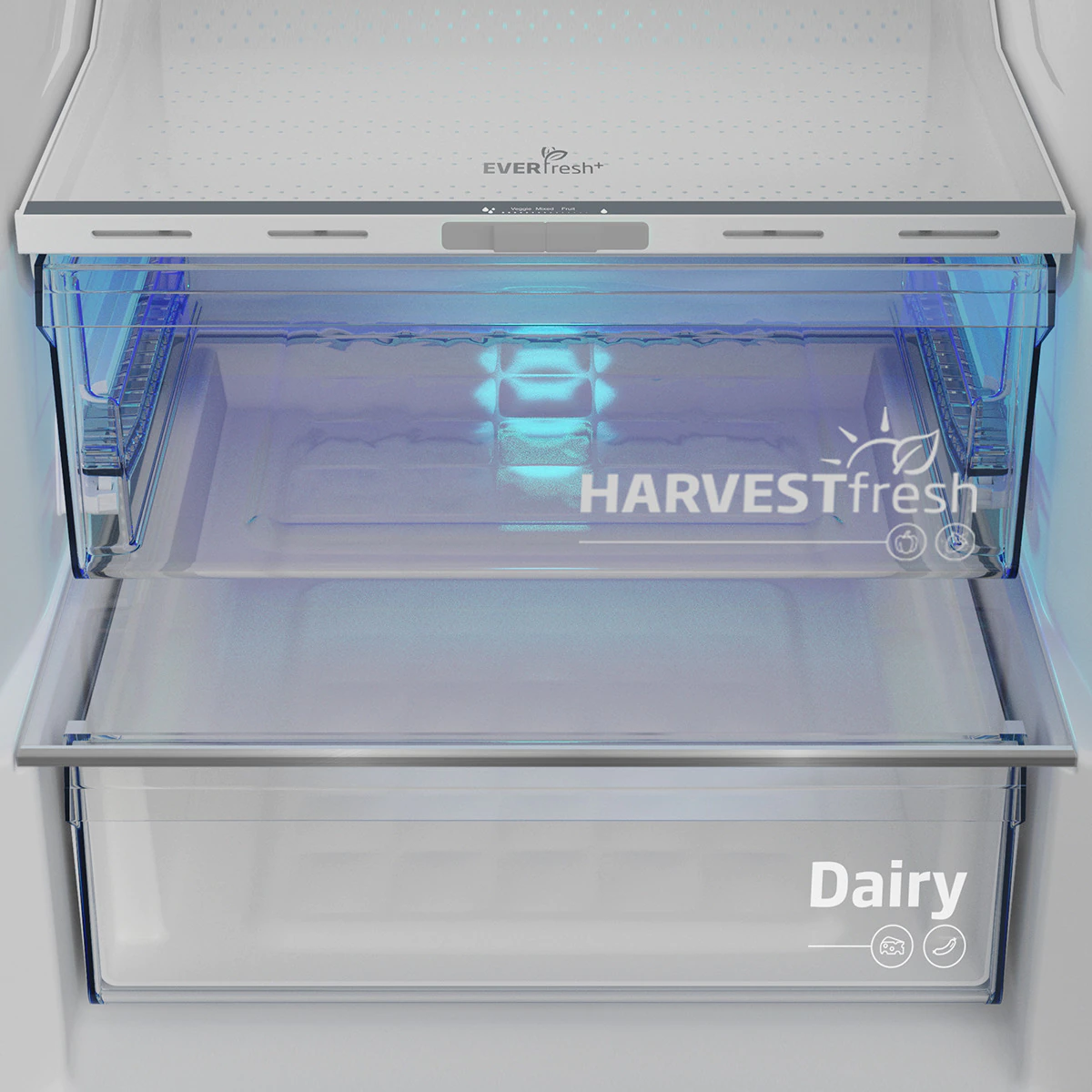 Frigorífico combi - BEKO BEKB5RCNE406HXB, No Frost, No Frost, Altura 2,03 m, Capacidad 355 l, Inox