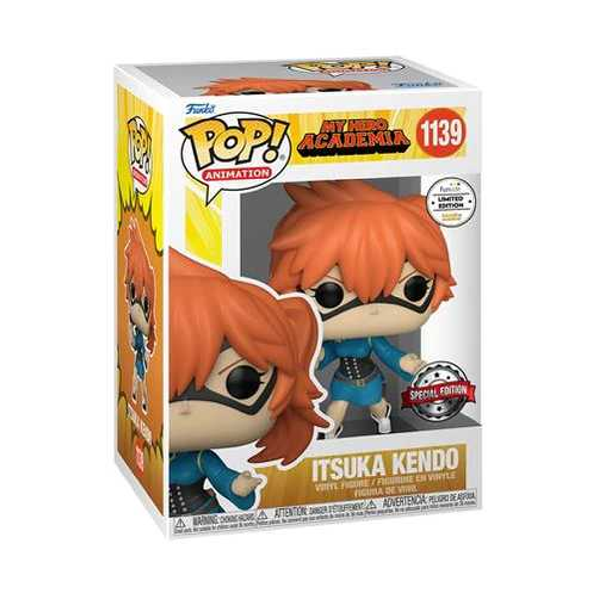Una figura de vinilo Funko Pop! de Itsuka Kendo de My Hero Academia, en caja, edición especial.