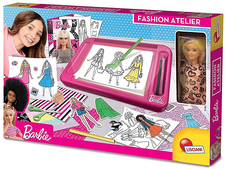 BARBIE Barbie Fashion Atelier mit Barbie Puppe, Barbie von Lisciani Lernspiele, mehrfarbig