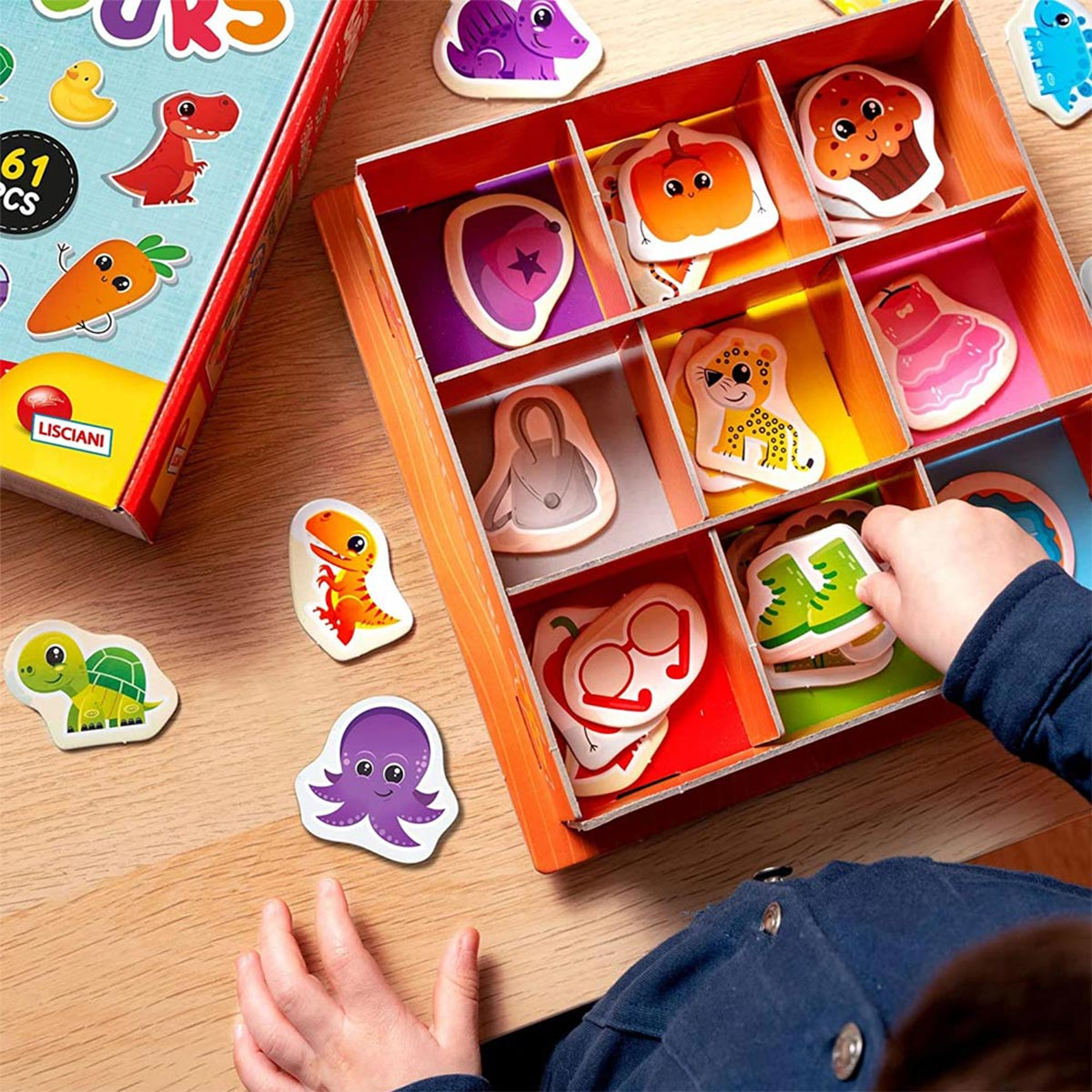LERNEN & CO Lernspiele, mehrfarbig Montessori von Lisciani Farbzuordnung, Spielbox