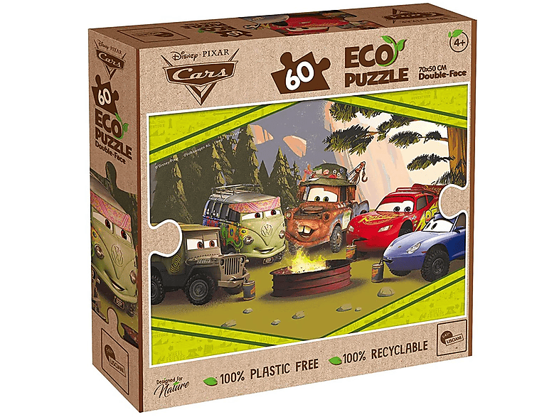 DISNEY ECO-Ausmal-Puzzle Boden 60 Teile, Disney Cars von Lisciani Lernspiele