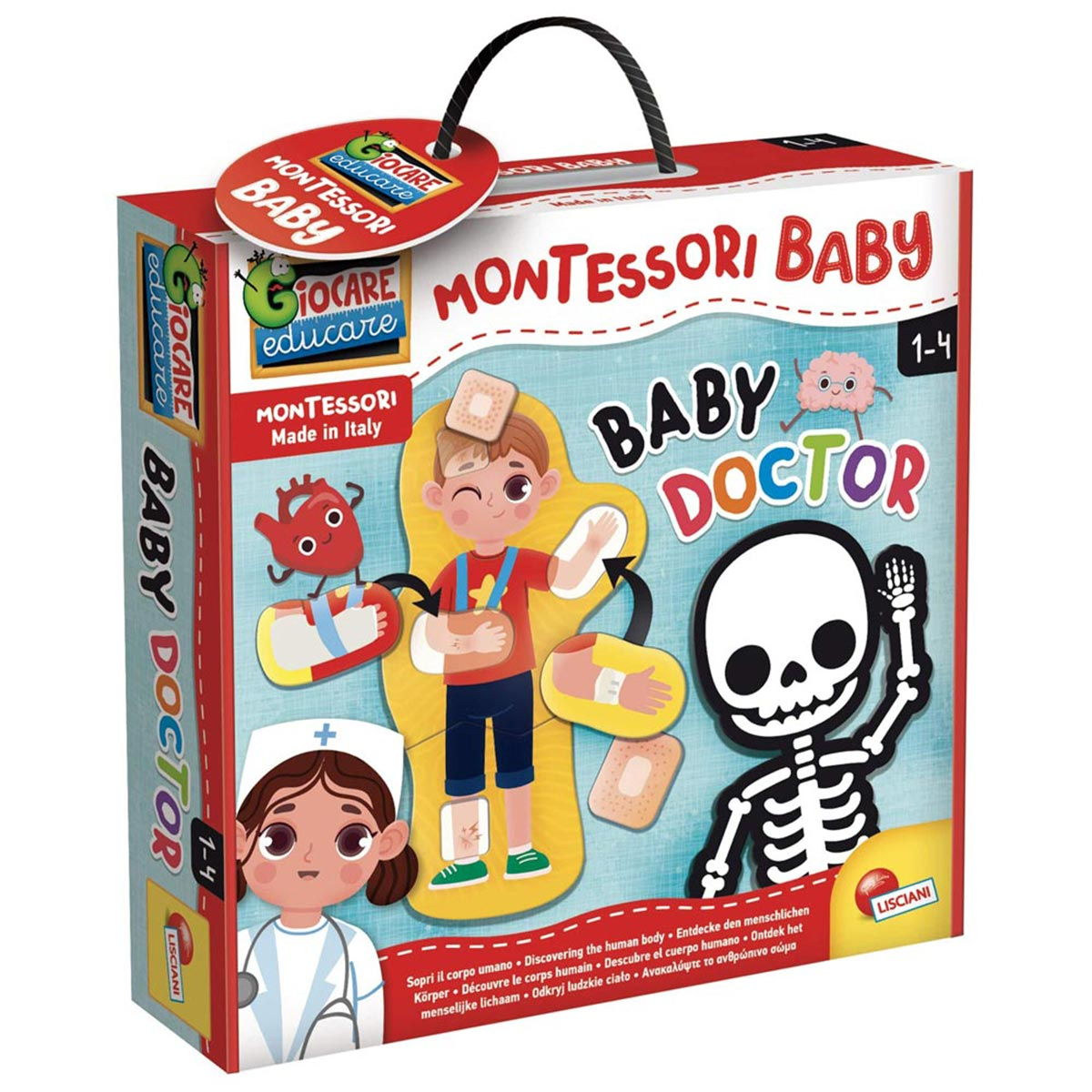 LERNEN Kleiner Montessori Spielebox CO Doktor, Lisciani Lernspiele, von Baby mehrfarbig &