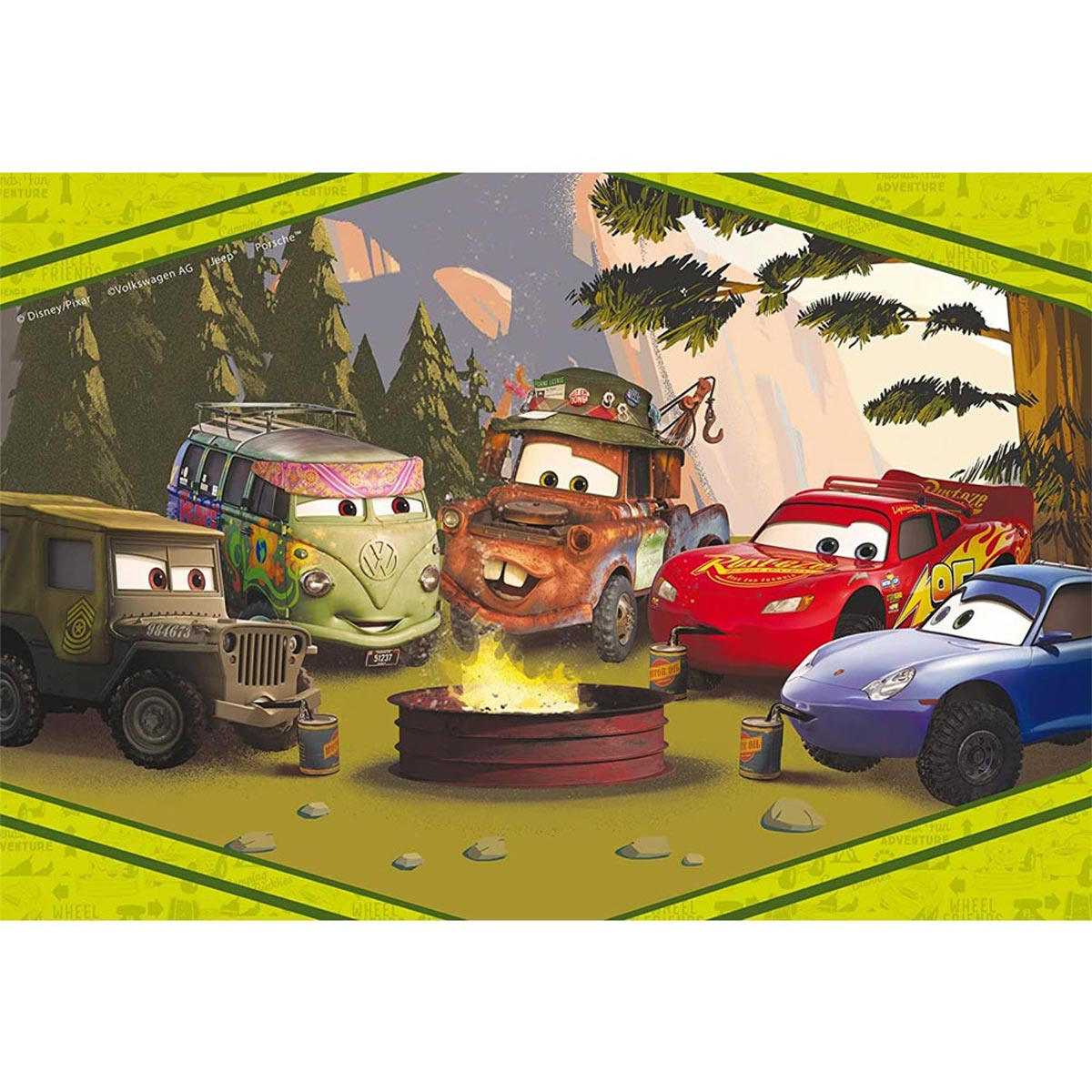 Boden von Disney Cars Teile, 60 ECO-Ausmal-Puzzle Lisciani DISNEY Lernspiele