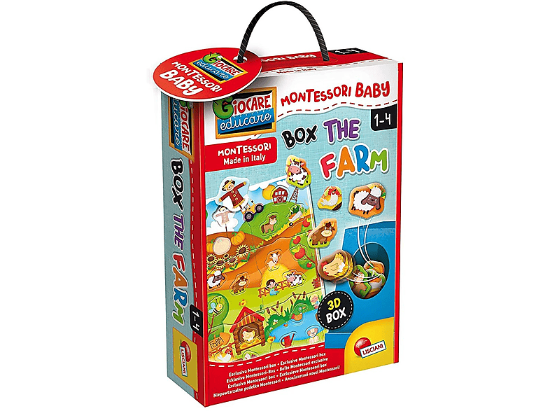 LERNEN & CO Spielebox Bauernhof, Montessori Baby von Lisciani Lernspiele, mehrfarbig