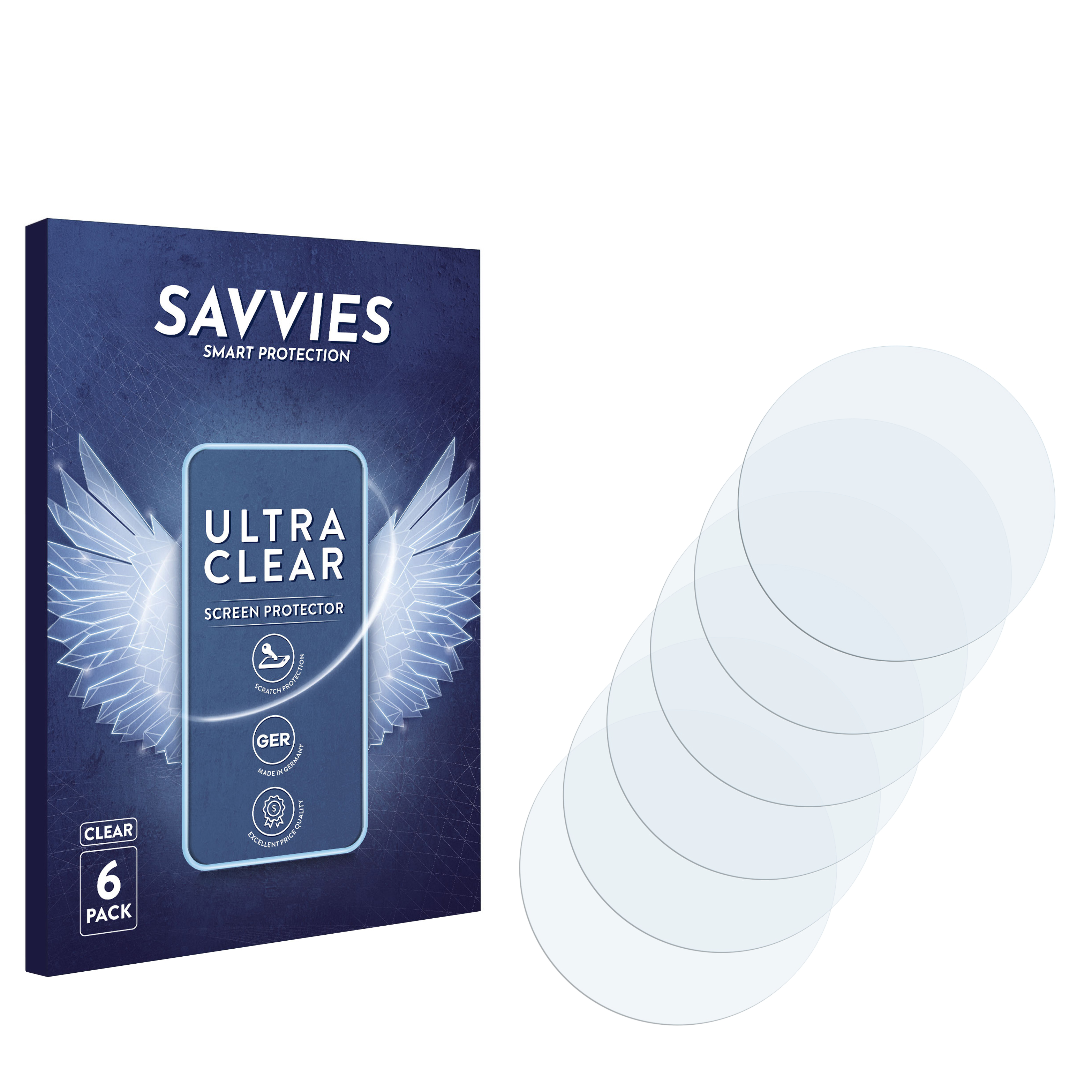 SAVVIES 6x Vacuum PA105) Schutzfolie(für klare Mini Peach Cleaner