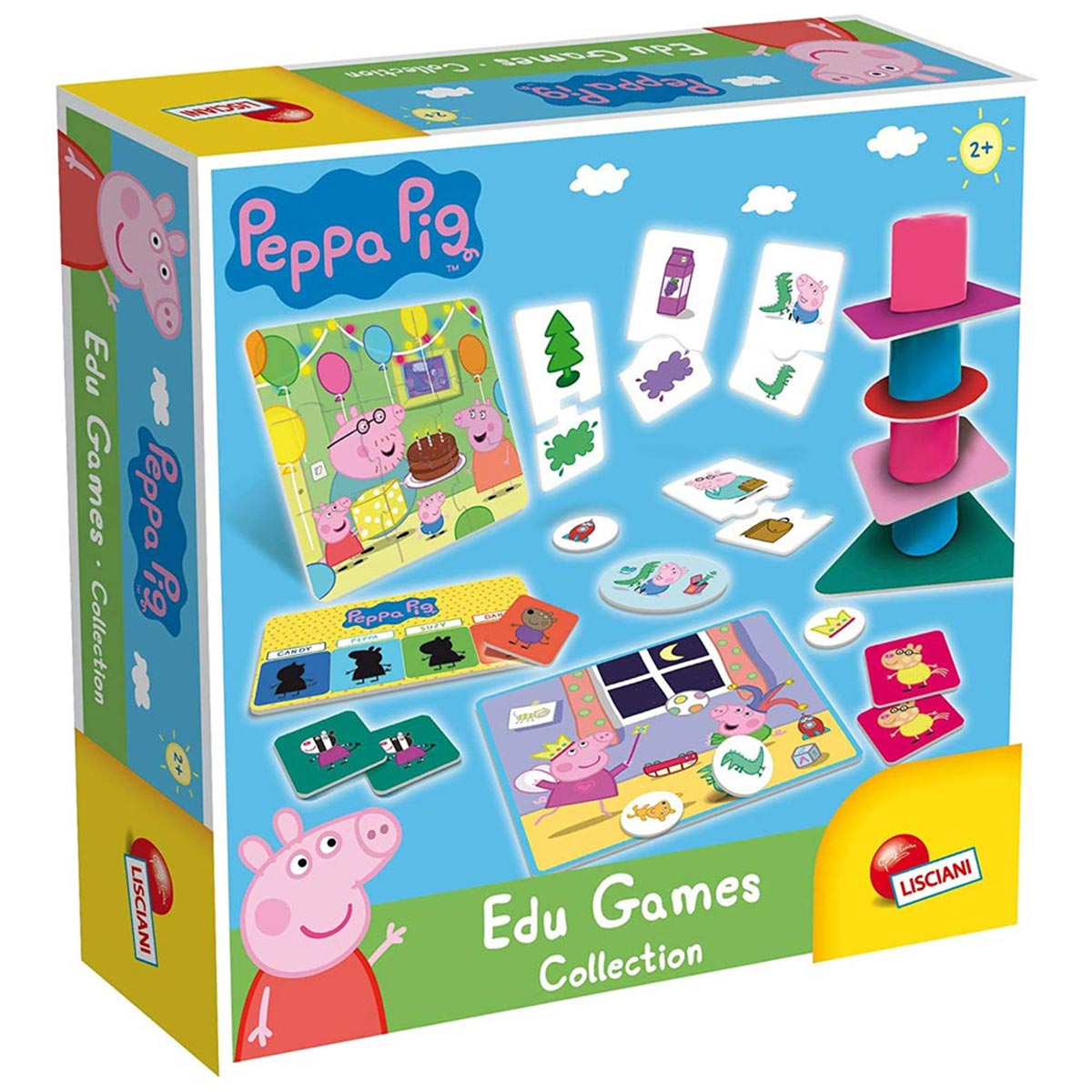 PEPPA PIG Lernspielsammlung Peppa Spielen, mehrfarbig Lernspiele, mit Pig von 10 Lisciani