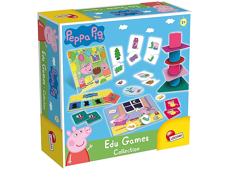 PEPPA PIG Lernspielsammlung mit 10 Spielen, Peppa Pig von Lisciani Lernspiele, mehrfarbig
