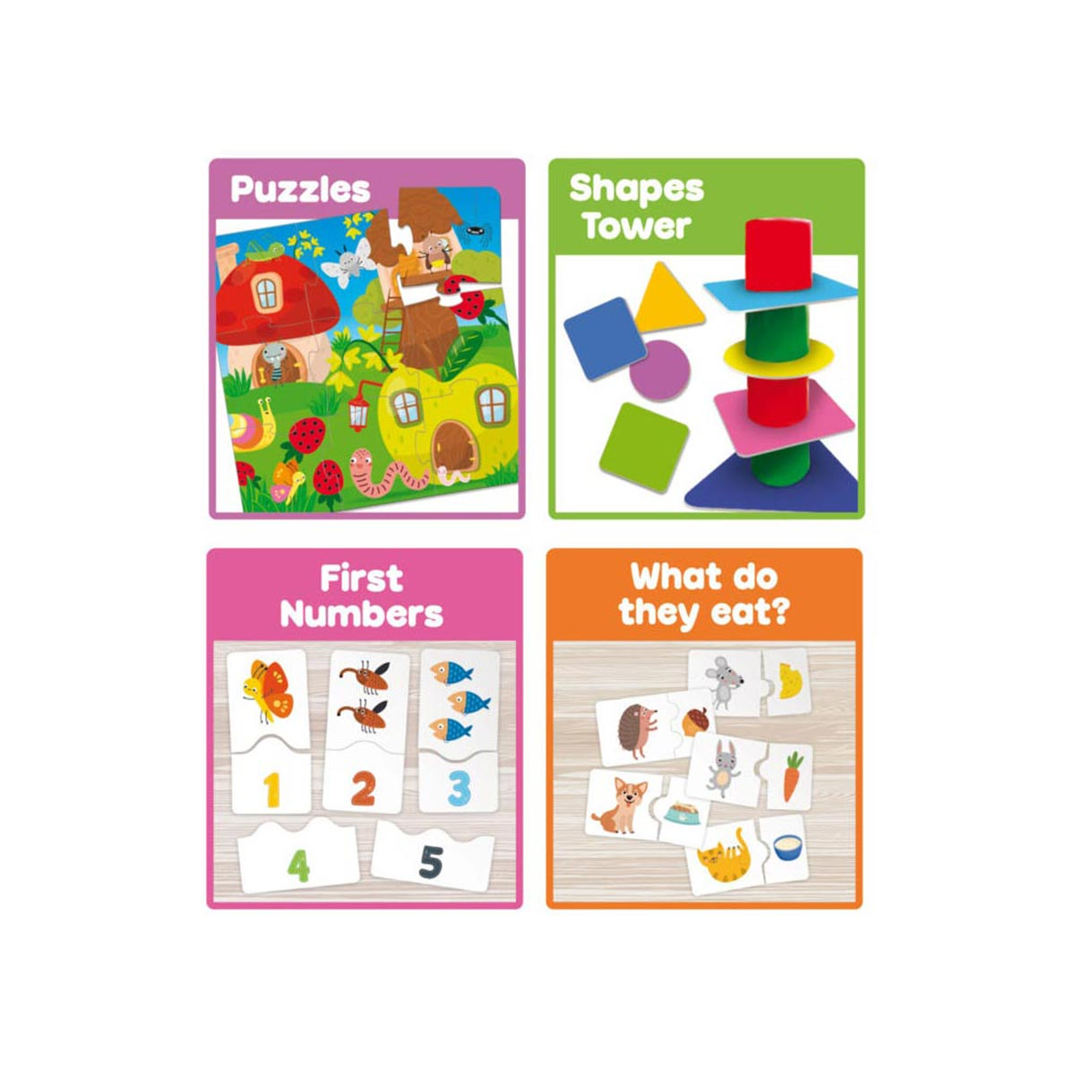 LERNEN & CO Lernspiele Sammlung mehrfarbig Baby - Lernspiele, Lisciani Carotina von