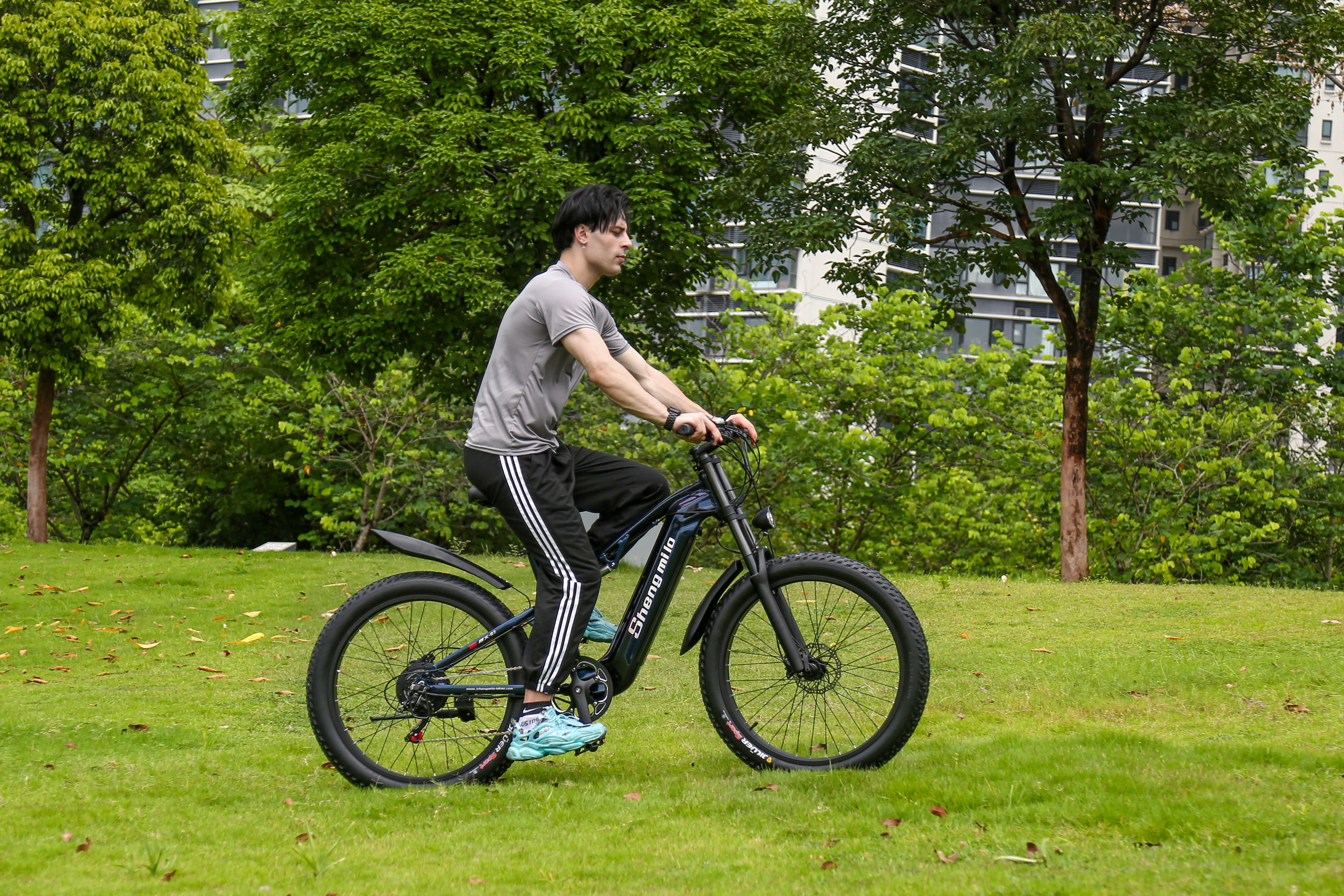 SHENGMILO MX03 Unisex Elektrofahrrad 40km/h 1000W Zoll, BAFANG 840Wh, Unisex-Rad, Motor, Blau) (Laufradgröße: 26 Mountainbike 17.5Ah Dirtbike, Höchstgeschwindigkeit 48V