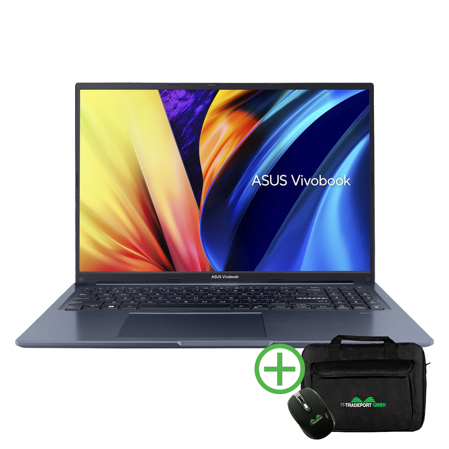 Display, ASUS SSD, Zoll Core™ Iris Prozessor, i5 16 mit Graphics VivoBook GB 2000 Intel® Intel Notebook Series, RAM, fertig GB Blue eingerichtet, Quiet 24 X G7, Xe