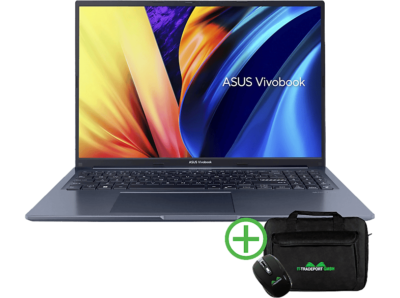 ASUS Notebook GB Intel® 2000 Display, 12 SSD, Series, Zoll VivoBook fertig X eingerichtet, Quiet Xe Core™ Intel G7, 16 Prozessor, mit RAM, Iris Blue GB i5 Graphics