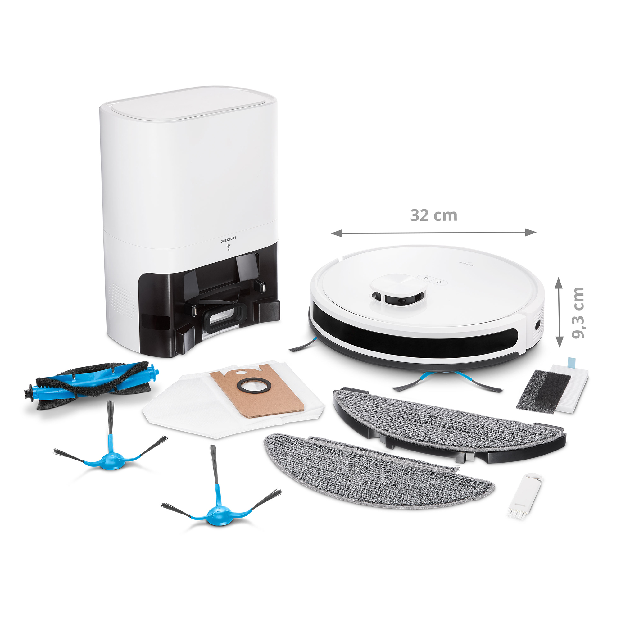 Wischtuch-Set Für MEDION X20 SW+ - 4 Stück Mikrofasertücher