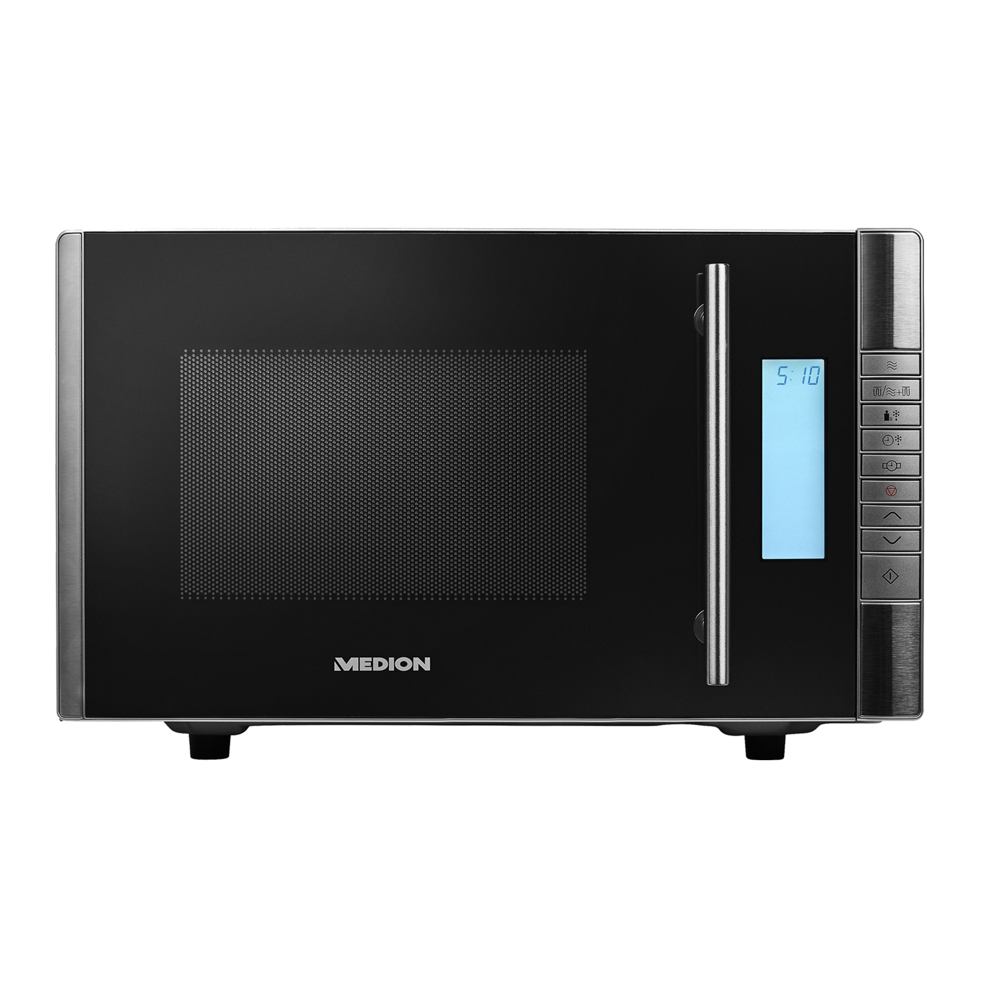 Microondas - MEDION 50072795, 800 W, 5 potencia, 20 l, Inox