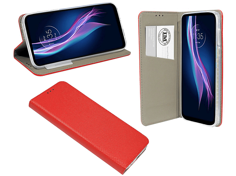 COFI Intelligente magnetische Smar Magnet mit Rot, G23, kompatibel Hülle Moto Bookcover, G13 Rot / Motorola, / Motorola Moto G23 G13