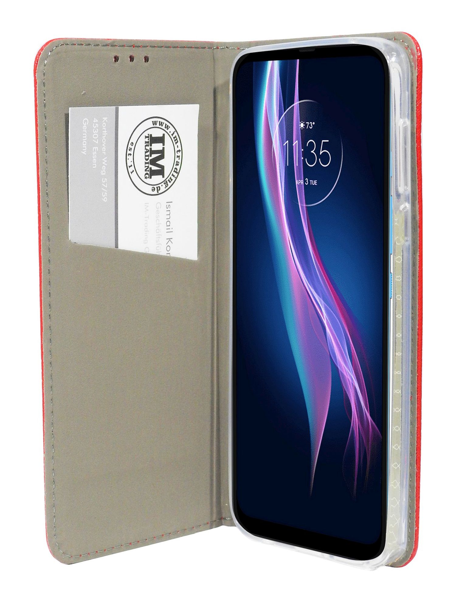 COFI Intelligente magnetische Smar Magnet mit Rot, G23, kompatibel Hülle Moto Bookcover, G13 Rot / Motorola, / Motorola Moto G23 G13