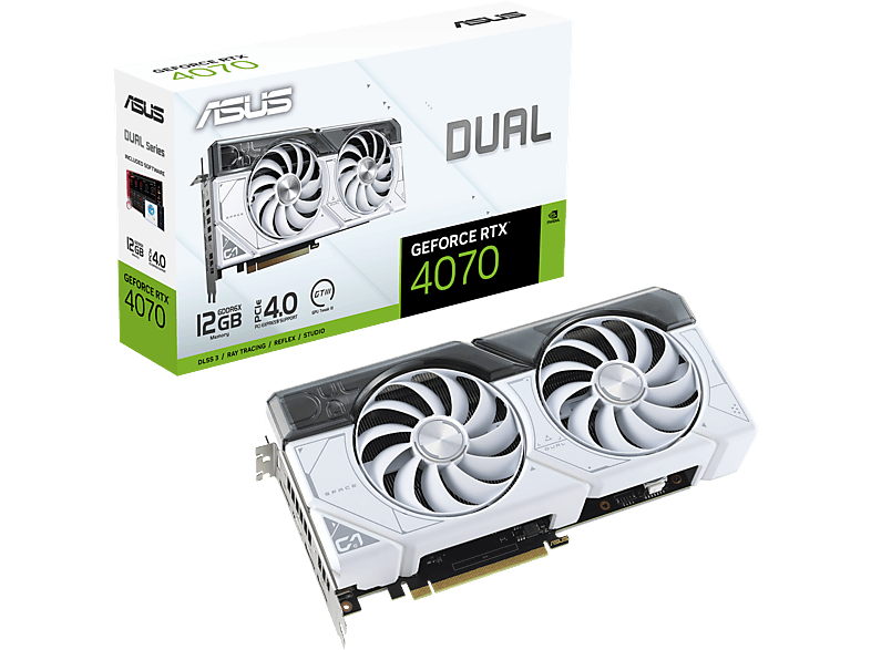 ASUS Dual GeForce RTX 4070 White (NVIDIA, Graphics card) | NVIDIA RTX 4070