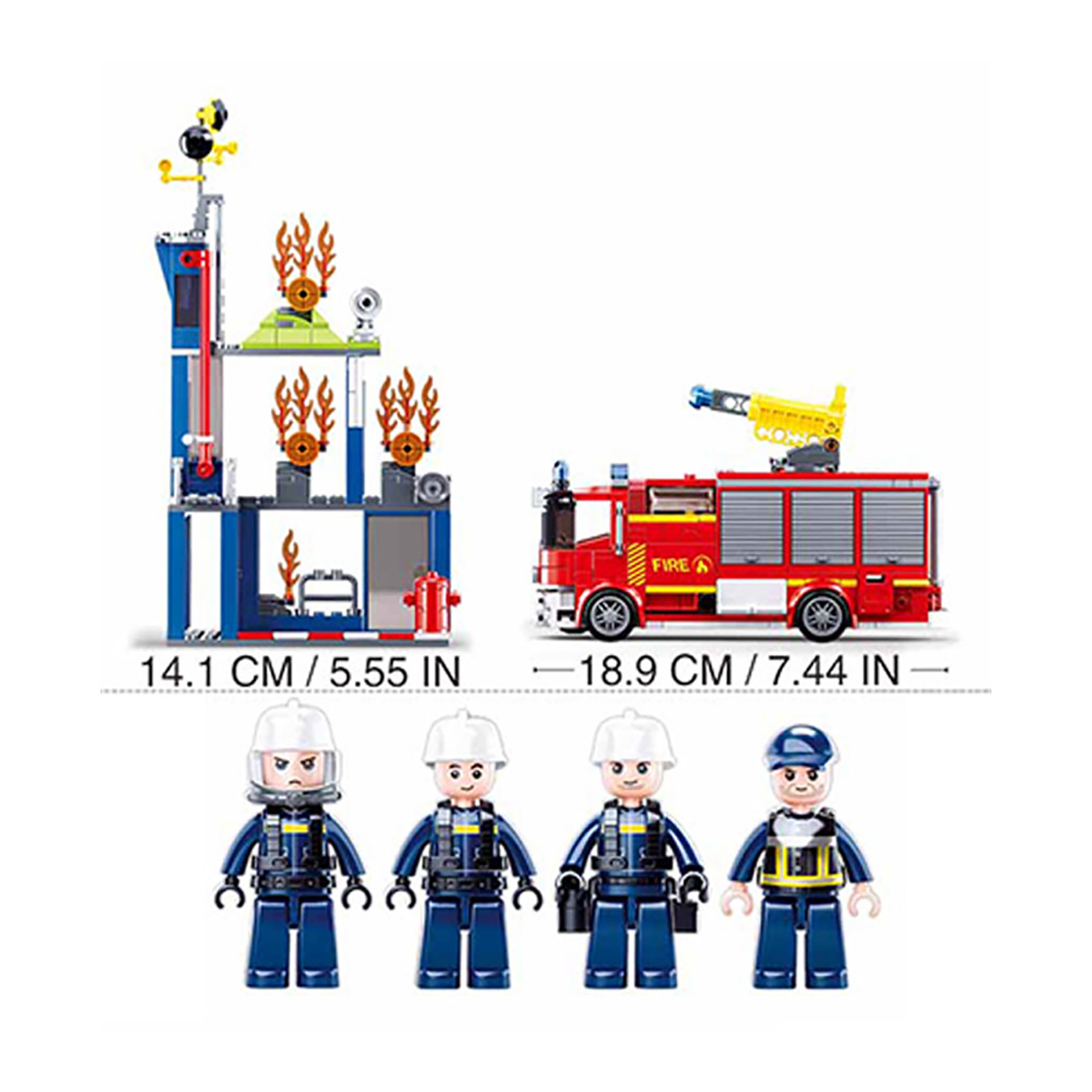SLUBAN Feuerwehr Übungsgelände (585 Teile) Klemmbausteine