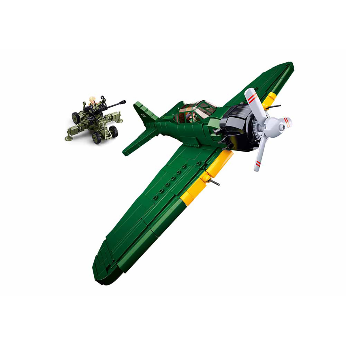 Japanisches Klemmbausteine Teile) Jagdflugzeug [M38-B1108] (532 SLUBAN A6M \