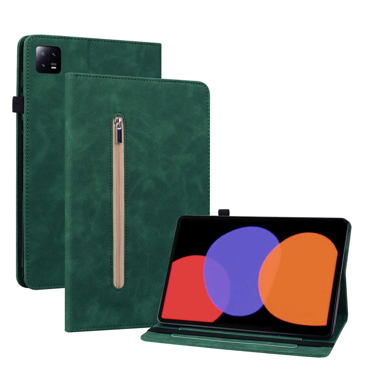 Tasche 6 Reißverschluss, mit Grün WIGENTO Pad Zoll, Aufstellbare Xiaomi, Pro Pad / 6 Kunst-Leder 11 Cover, Full