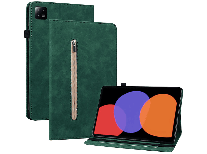 6 6 Pad Cover, Zoll, Kunst-Leder Aufstellbare Reißverschluss, Full Grün Xiaomi, 11 mit Pro / WIGENTO Tasche Pad