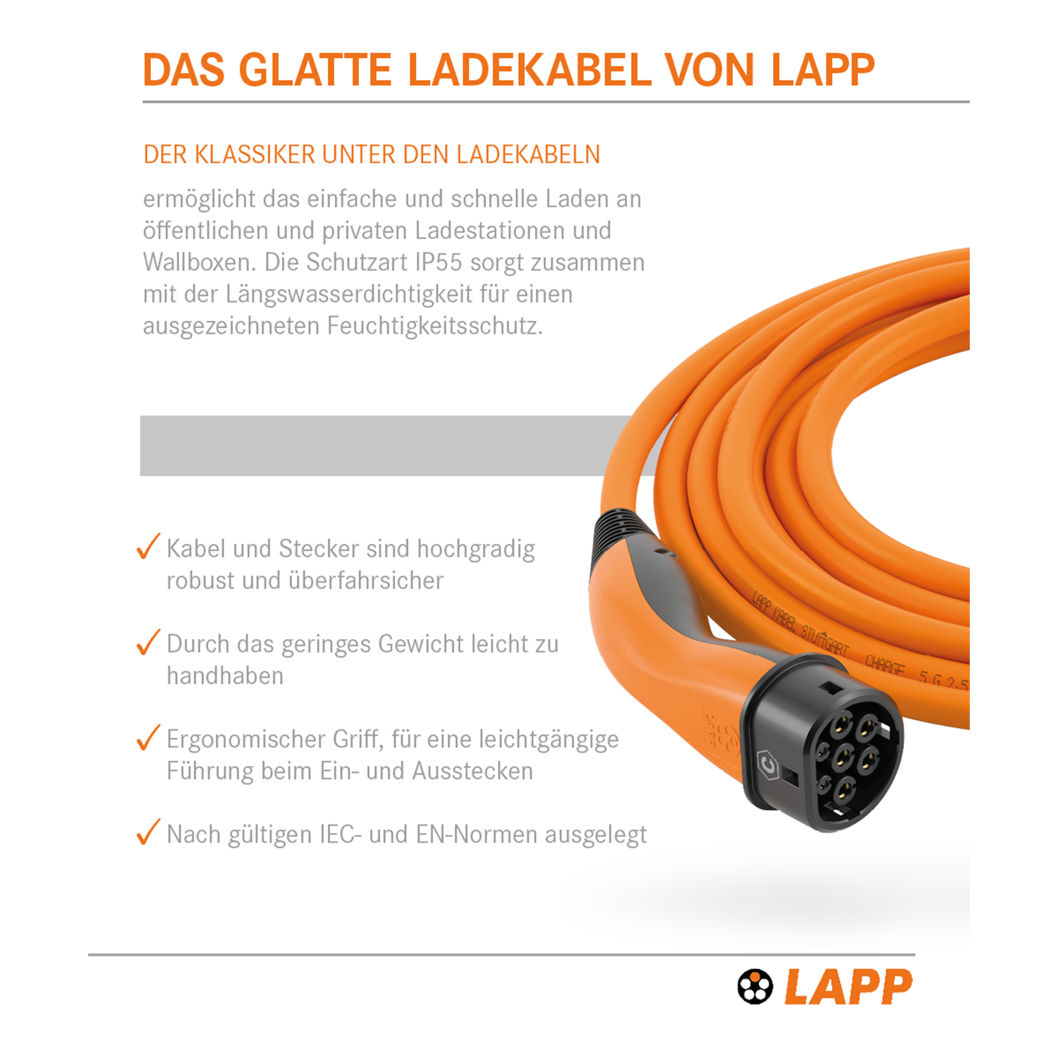 Weißes Strommessgerät mit Display und Knöpfen, am unteren Ende ein Stecker.