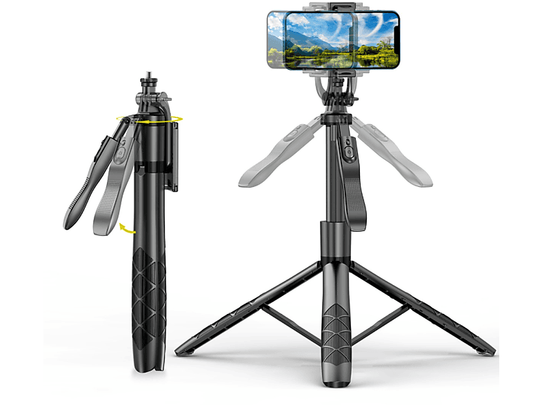 SYNTEK Selfie Stick Bluetooth Dual Fill Light Handstabilisator