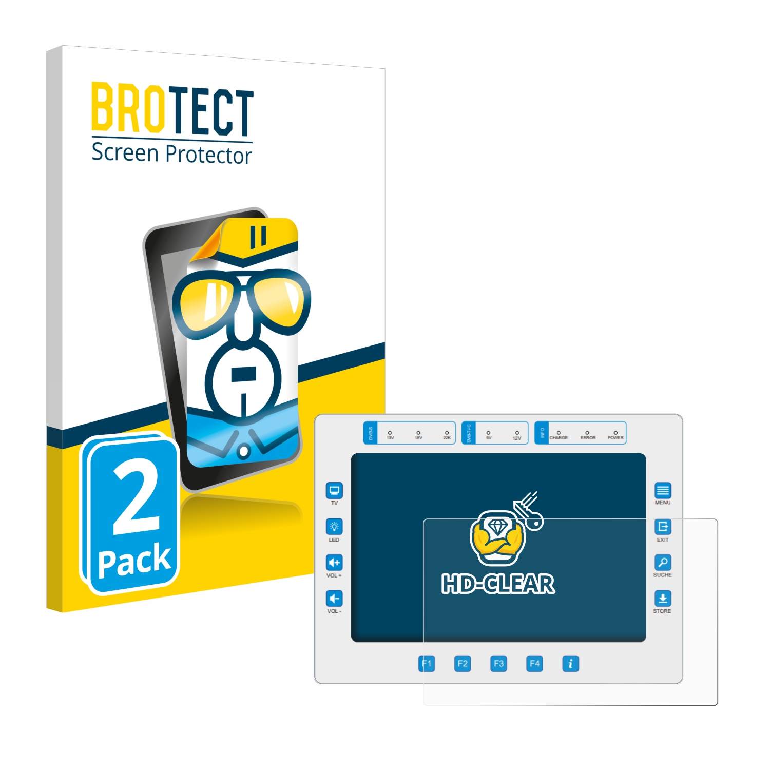 BROTECT 2x klare Schutzfolie(für HD7 Combo) Megasat