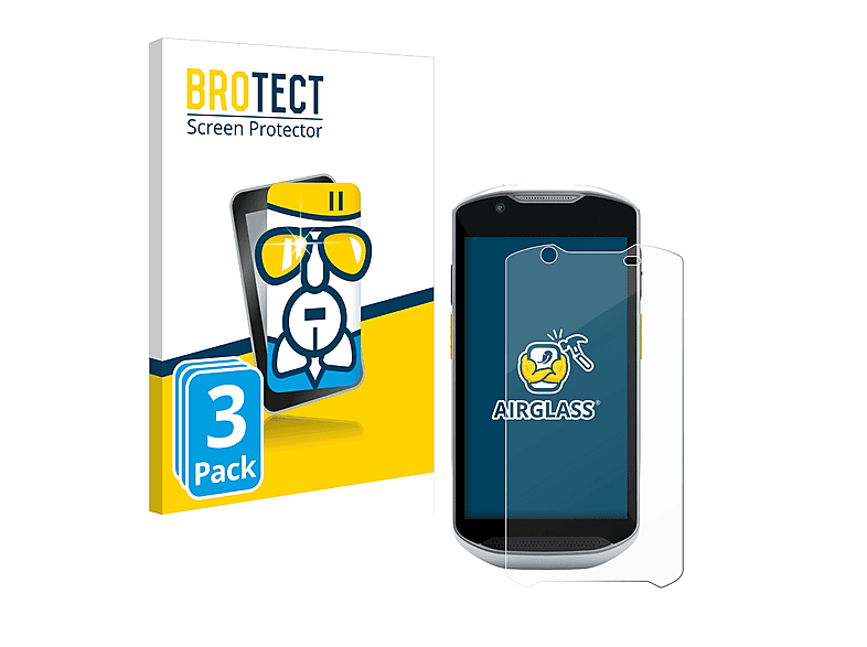 BROTECT 3x Airglass klare Schutzfolie(für Zebra TC52ax-HC) | Schutzfolien & Schutzgläser