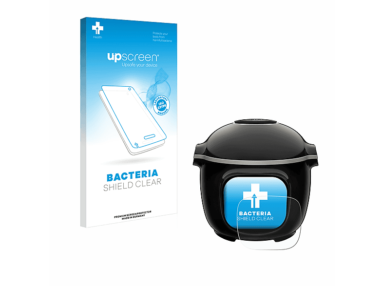UPSCREEN antibakteriell klare Schutzfolie(für Krups Cook4me Touch Wifi)